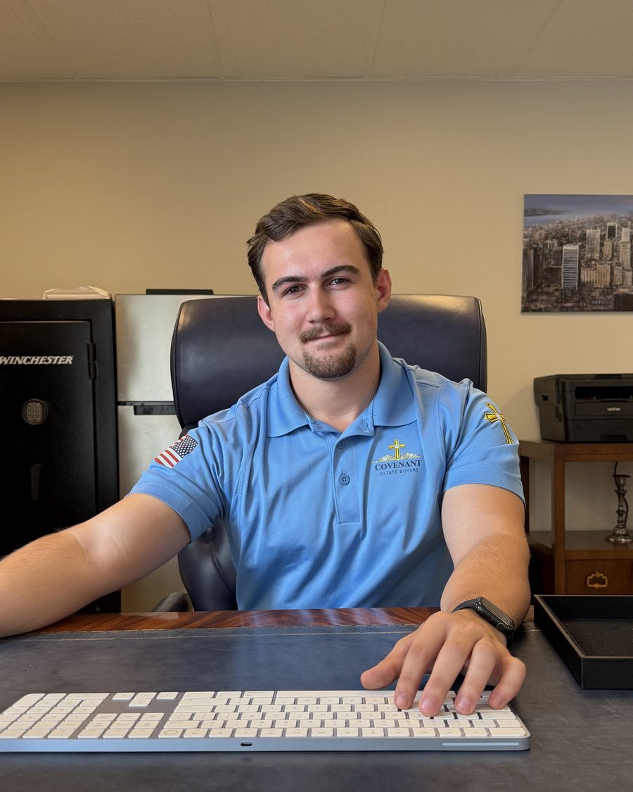 Josiah Joyce at his desk in the Covenant office