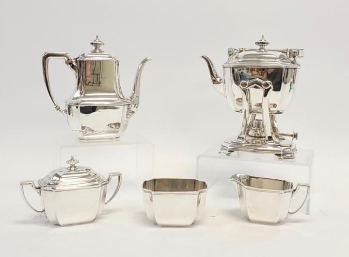 A sterling silver tea and coffee service